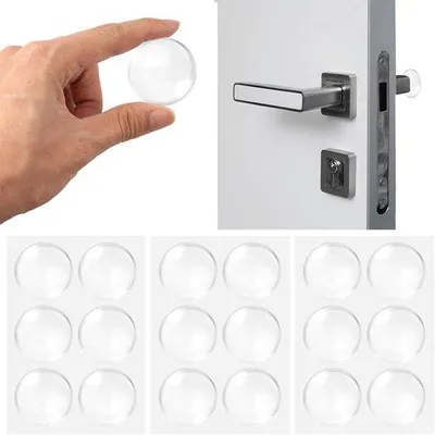 Produktbild von Famanu Wandtürstopper Set 18 Stück – 40 x 9 mm – Selbstklebende Türpuffer für Wände