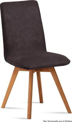 Produktbild von Esszimmerstuhl (6er-Set) Dilga 47x92x60 Schwarz/Espresso