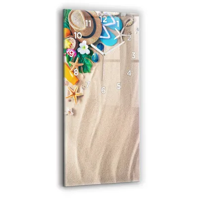 Produktbild von Wallfluent Wanduhr – Stilles Quarzuhrwerk - Uhr Dekoration Wohnzimmer Schlafzimmer Küche - Zifferblatt - weiße Zeiger - 30x60 cm - Urlaubszubehör