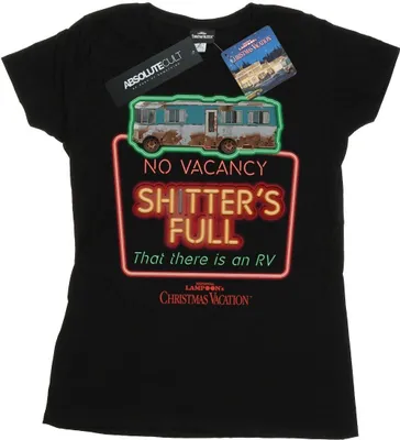 Imagen del producto de Camiseta para mujer, "National Lampoon's Christmas Vacation" - "No Vacancy" (BI36204) (Talla M) (Negra)