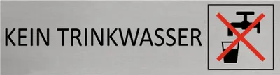 Produktbild von CombiCraft Aluminium Türschild Kein Trinkwasser 165x45mm mit 3M-Tape