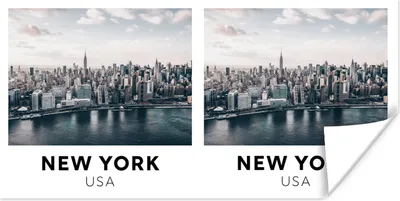 Produktbild von MuchoWow® Poster New York - Amerika - Wasser 120x60 cm - Bild