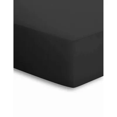 Produktbild von schlafgut Mako-Jersey Spannbetttuch Spannbettlaken 90x200 cm - 100x200 cm Schwarz