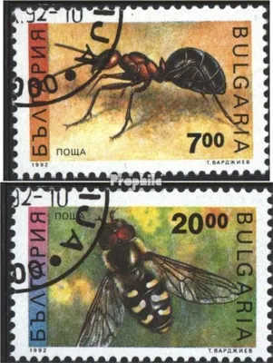 Produktbild von Briefmarken Bulgarien 1992 Mi 3998-3999 (kompl.Ausg.) gestempelt Freimarken: Insekten