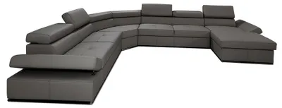 Immagine prodotto di Divano zona giorno XXL divano imbottito design set angolare divani 100% PELLE ITALIA