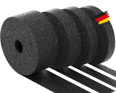 Produktbild von Terrassenpads Rolle 10m x 50mm x 6mm - Antirutsch Bautenschutzmatte aus Gummigranulat