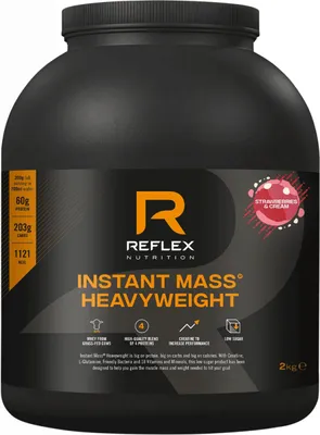Produktbild von Reflex Nutrition Instant Mass Heavyweight (2kg) Strawberries & Cream - Gewichtszunahme - Mit Kreatin
