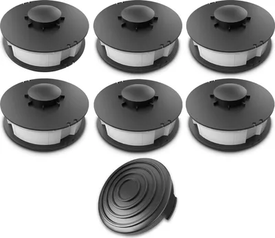 Produktbild von 6x Spulen und 1 Haube Ersatz Fadenspule passend für Gardenline EINHELL Rasentrimmer GLR GLT