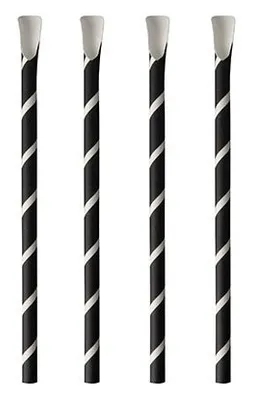 Produktbild von PAPSTAR Papier-Trinkhalm mit Löffel "pure" 200 mm weiß