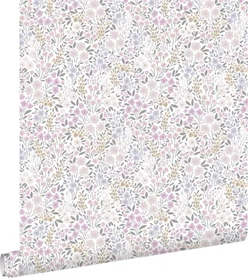Obrázek produktu pro ESTAhome Tapeta lila fialové květy - 139534 - 53 cm x 10,05 m