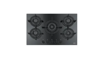 Produktbild von Franke Crystal FHCR 755 4G TC HE BK C, Schwarz, Integriert, 75 cm, Gaskochfeld, Glas, 5 Zone(n)