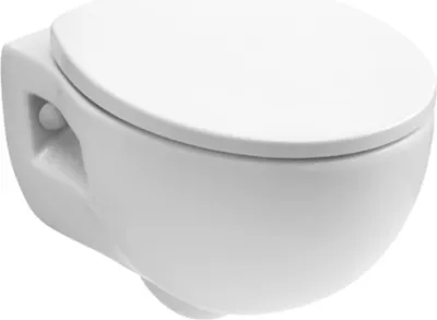 Produktbild von Wand WC, runde Form, weiße Sanitärkeramik | Patascoss