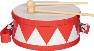 Produktbild von Goki Trommel rot - Musikinstrument Spielzeug für Kinder