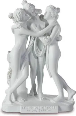 Produktbild von Die drei Grazien - nach Canova 12cm weiß