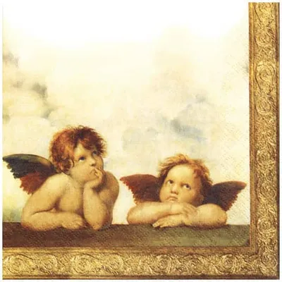 Produktbild von 20 Servietten Raffael-Engel 33x33cm