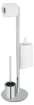 Produktbild von WENKO Stand WC Garnitur Toilettenpapierhalter Ersatzrollenhalter Edelstahl
