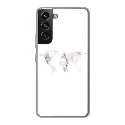 Produktbild von MuchoWow® Handyhülle Schutzhülle Hülle für Samsung Galaxy S22 Plus Weltkarte - Marmor - Weiß Silikon Softcase Handy Hülle - Schutzabdeckung