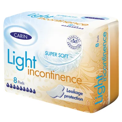 Obrázek produktu pro CARIN Light Incontinence okřídlená vložka (8ks), 40057