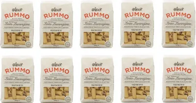 Produktbild von 10x Rummo Rigatoni N°50 Pasta Lenta Lavorazione Teigwaren aus Hartweizengrieß Bronze-Zeichnung 500g