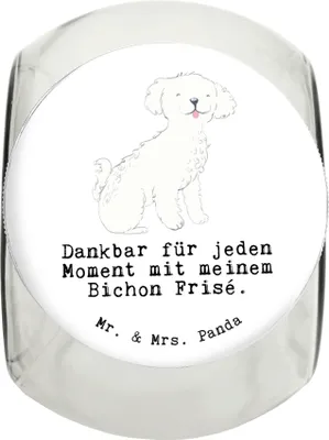 Produktbild von Mr. & Mrs. Panda Dose Bichon Frisé Moment XL 2000ml - Weiß - Geschenk, Tierfutterbehälter, Keksdose, Vorratsbehälter, Aufbewahrungsdose, glasbehälter