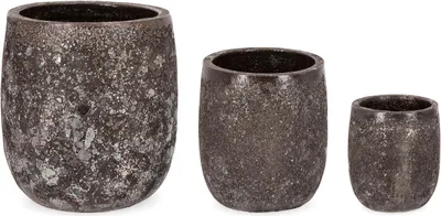Produktbild von 3er Set Vasen Duyen 36 x 41 x 36 cm Terrakotta Braun