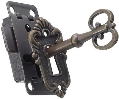 Produktbild von Antike Schlosssätze - 3-teiliges Set mit Schlüsseln für Schränke, Schubladen und Schränke