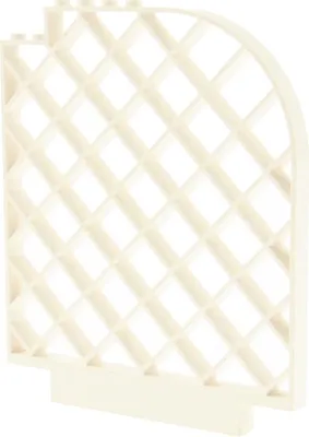 Produktbild von 1x Lego Belville Gitter Wand 12x1x12 creme weiß abgerundet Zaun 616601 6166