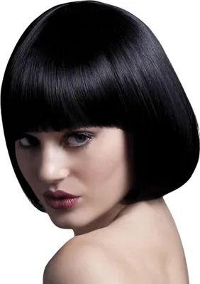 Produktbild von Short Bob schwarz - Kostüm Perücke für Fasching