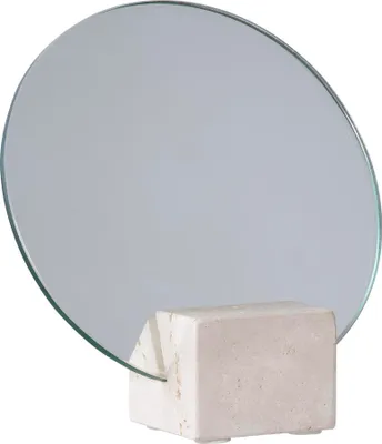 Immagine prodotto di Specchio da tavolo specchio per tavolo Ø18cm travertino beige.