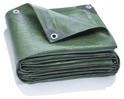 Produktbild von GardenMate 6x10m 200g/m² Premium Gewebeplane Abdeckplane Schutzplane Bootsplane Grün schwere Qualität