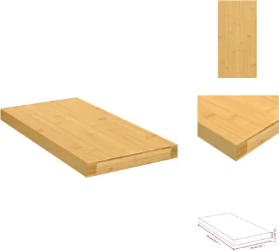 Productafbeelding van vidaXL Wandplank 40x20x2,5 cm, bamboe - Wandplanken