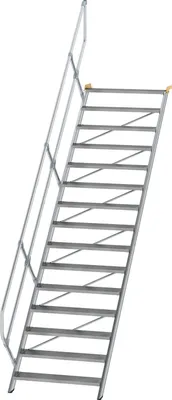 Produktbild von MUNK Treppe 45° inkl. einen Handlauf, 1000mm Stufenbreite, 15 Stufen