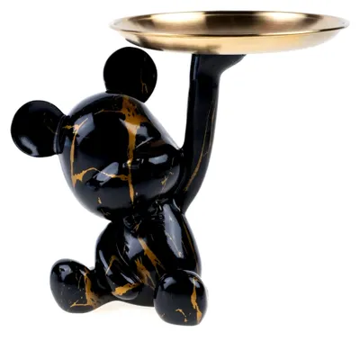 Produktbild von abstrakte Bärenstatue aus Harz für die Innendekoration