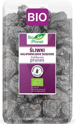 ŚLIWKI KALIFORNIJSKIE SUSZONE BEZGLUTENOWE BIO 1 kg - BIO PLANET