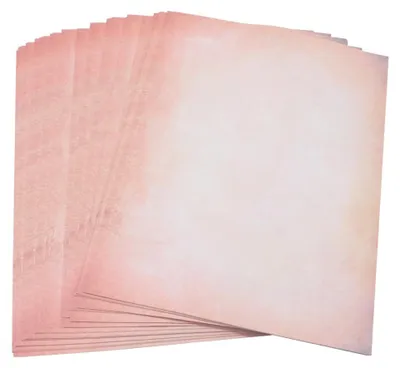 Vintage-Briefpapier, 60 Blatt, doppelseitig, 210 x 290 mm, rot-weiß