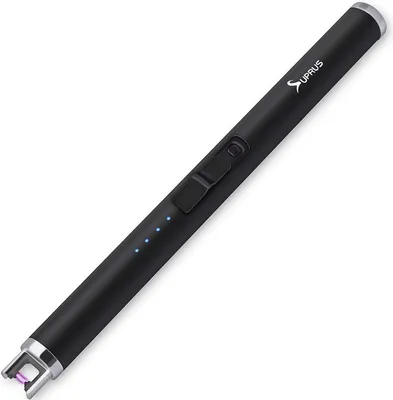 Plasma-Anzünder, USB-aufladbar, windbeständig, flammenlos, schwarz
