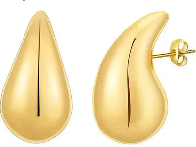 Produktbild von Große Tropfenohrringe in Gold