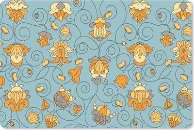Produktbild von MuchoWow® Schreibtischunterlage Muster - Vintage - Blumen 60x40 cm - XXL Mauspad - Großes Mauspad