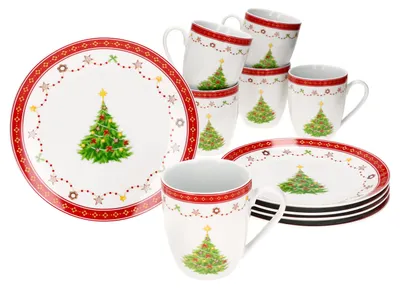 Immagine prodotto di Sogno di Natale 12pcs colazione set porcellana 6 pers. natale