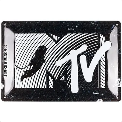Produktbild von Nostalgic-Art - Blechschild 20 x 30cm - MTV Moonman - Logo Universe