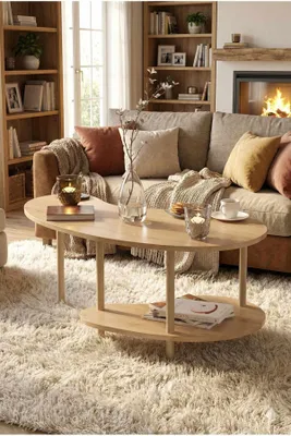 Obrázok produktu pre Skye Decor, kvalitný konferenčný stolík (3 časti) v prevedení Sapphire Oak, 100 cm | 100% melamín