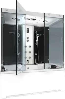 Produktbild von Kombination Badewanne Dusche K80-SW-EH-A-EA Duschtempel 100x180 cm OHNE Zusatzoption