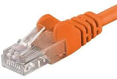 Zdjęcie produktu dla Kabel krosowy UTP Cat 6, 0,25m - pomarańczowy