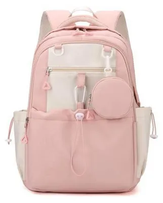 Immagine prodotto di Zaino per bambini, adatto a ragazze e ragazzi, colore blu/rosa, grande capacità, realizzato in nylon