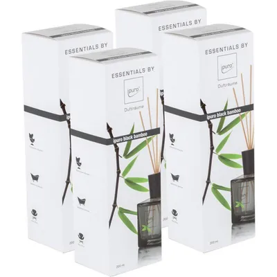 Produktbild von Essentials by Ipuro Black Bamboo 200ml Durfträume  (4er Pack)