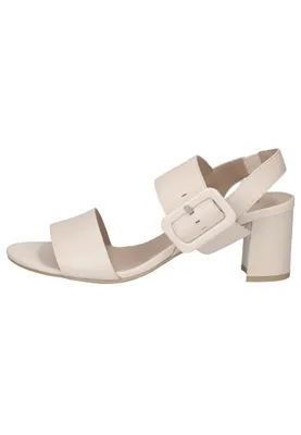 Produktbild von Caprice Damen Sandale Blockabsatz Schnalle Leder Sandalette 9-28306-42, Größe:37.5 EU, Farbe:Beige