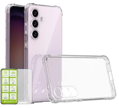 Obrázok produktu pre Priehľadné TPU puzdro s ochranným sklom H9 s hrúbkou 0,26 mm pre Samsung Galaxy S24