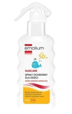 Obrázek produktu pro Emolium Suncare Spray ochronny dla dzieci skóra bardzo wrażliwa SPF 50+ od 1 roku życia, 175 ml
