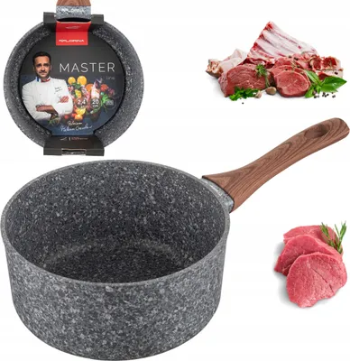 Produktbild von Florina | Milchtöpfe 20 cm 2,4 l – Granit Stieltopf mit Deckel – Induktion Gas Elektro – Antihaftbeschichtung – langlebig robust pflegeleicht