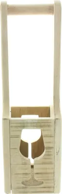 Produktbild von Frank Flechtwaren Flaschenhalter Wein 512028 Getränkehalter Holz Geschenk für Freunde